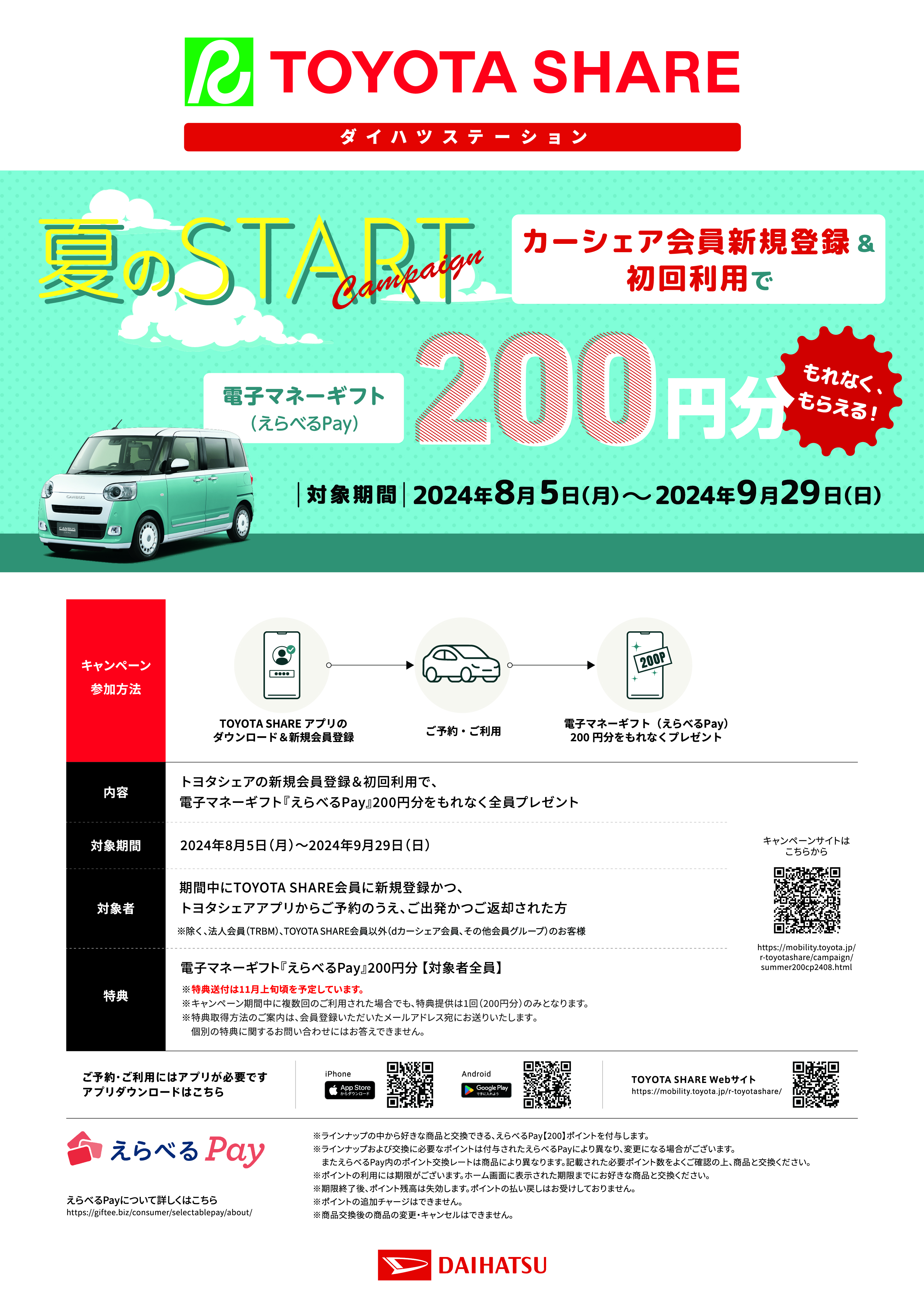 トヨタシェア 夏のSTARTキャンペーン